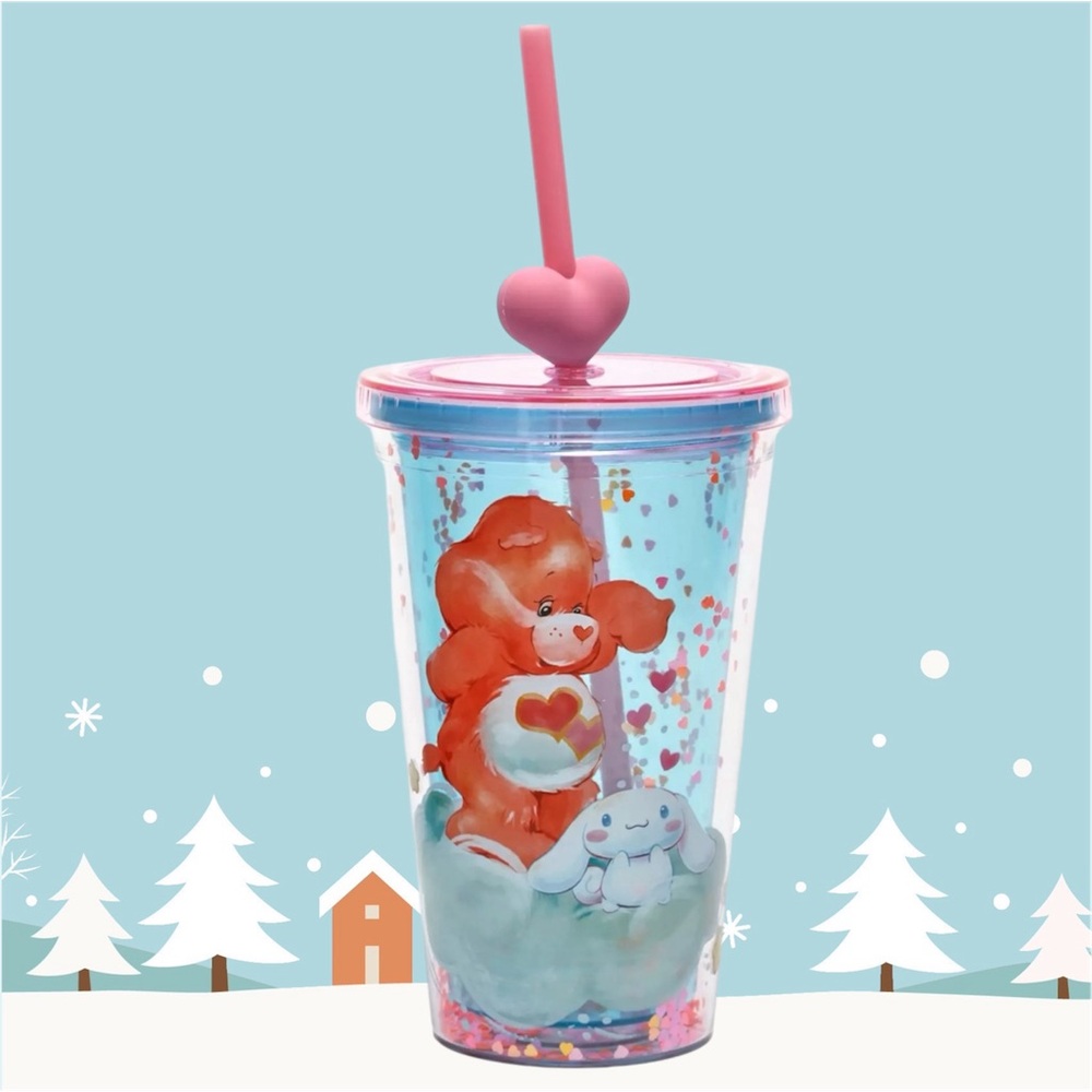 Love-A-Lot Carebear x Cinnamaroll Travel Tumbler